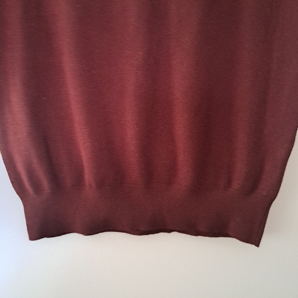 NWT Zara Brown Turtleneck Sweater with Ribbed Design - Picture 6 of 9